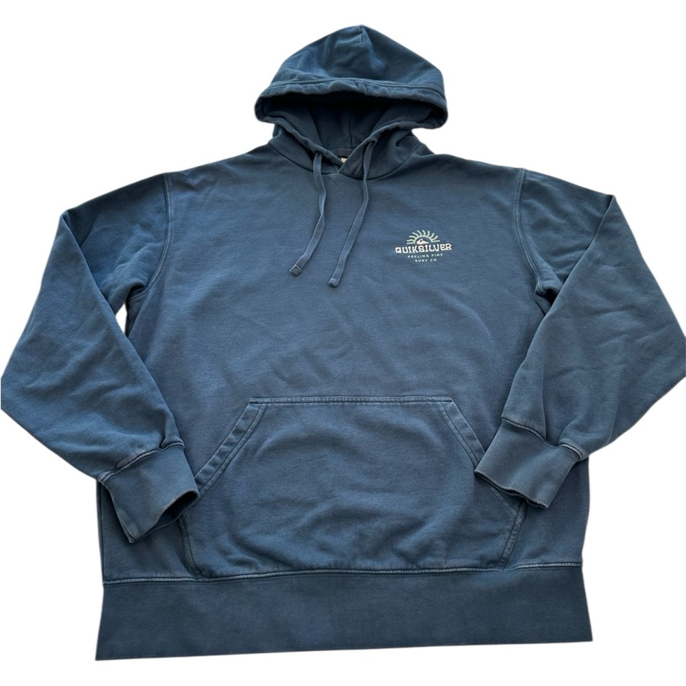 Quicksilver Hoodie Pullover Sweatshirt Sweet as Slab Blue Men’s Size Medium